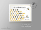 Teacher Appreciation Thank you Photocard from Class ~ Bees HoneyComb Theme (up to 35 Students)