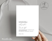 Adele ~DIY Wedding Invitation Template 15 Piece Set