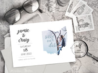 Map Themed ~ DIY Save The Date PhotoCard, Self Print Template, Photocard Save the Date, Digital or Print Save the Date