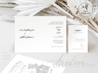 Anastasia ~DIY Wedding Invitation Template 15 Piece Set