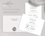 Samantha ~ DIY Wedding Invitation Template 15 Piece Set