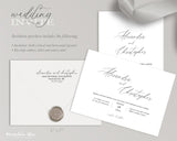 Alexandra ~DIY Wedding Invitation Template 15 Piece Set