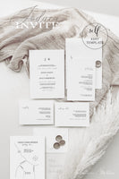 Jodacy ~ DIY Wedding Invitation Template 15 Piece Set