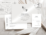 Kaleigh ~ DIY Wedding Invitation Template 15 Piece Set