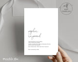 Sophia ~ DIY Wedding Invitation Template 15 Piece Set