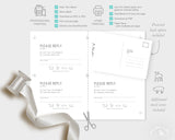 Samantha ~ DIY Wedding Invitation Template 15 Piece Set