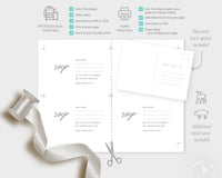 Adele ~DIY Wedding Invitation Template 15 Piece Set