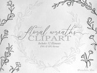 png • svg • eps → Floral Wreath Graphics Set of 23 Elements (Free for commercial use included)