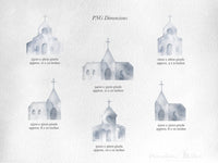 PNG → Churches Watercolour Graphics Set of 3 Elements (Free for commercial use included)