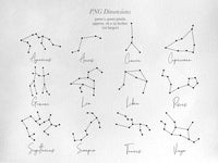 png • svg • eps • dxf →12 Zodiac Astrological Signs Graphics x6 Variations for each (Free for commercial use included)