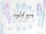 PNG → Crystal Gems Watercolour Graphics Set of 5 Elements (Free for commercial use included)