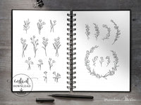 png • svg • eps → Floral Wreath Graphics Set of 23 Elements (Free for commercial use included)