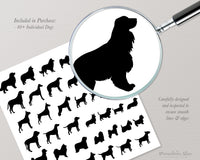 png • svg • eps • dxf → Dog Clipart Graphics Set, 40+ Dog Silhouettes (Free for commercial use included)