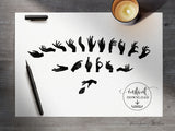 png • svg • eps • dxf → Mystic Hands Graphics Set of 18 Elements (Free for commercial use included)