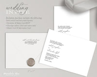 Adele ~DIY Wedding Invitation Template 15 Piece Set