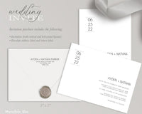 Ayden ~ DIY Wedding Invitation Template 15 Piece Set