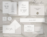 Alexandra ~DIY Wedding Invitation Template 15 Piece Set