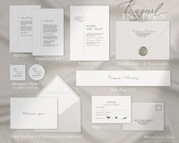 Raquel ~ DIY Wedding Invitation Template 15 Piece Set