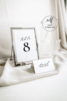DIY Place Cards & Table Numbers, Escort Cards, Name Cards (Table Number 5x7 or 4x6)(Place Cards 3.5x2 flat or folded)