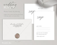 Adele ~DIY Wedding Invitation Template 15 Piece Set