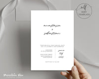 Anastasia ~DIY Wedding Invitation Template 15 Piece Set