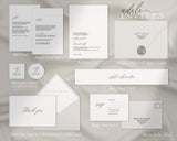 Adele ~DIY Wedding Invitation Template 15 Piece Set