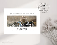 DIY ~ Save The Date Self Print Template, Photocard Save the Date, Digital or Print Save the Date